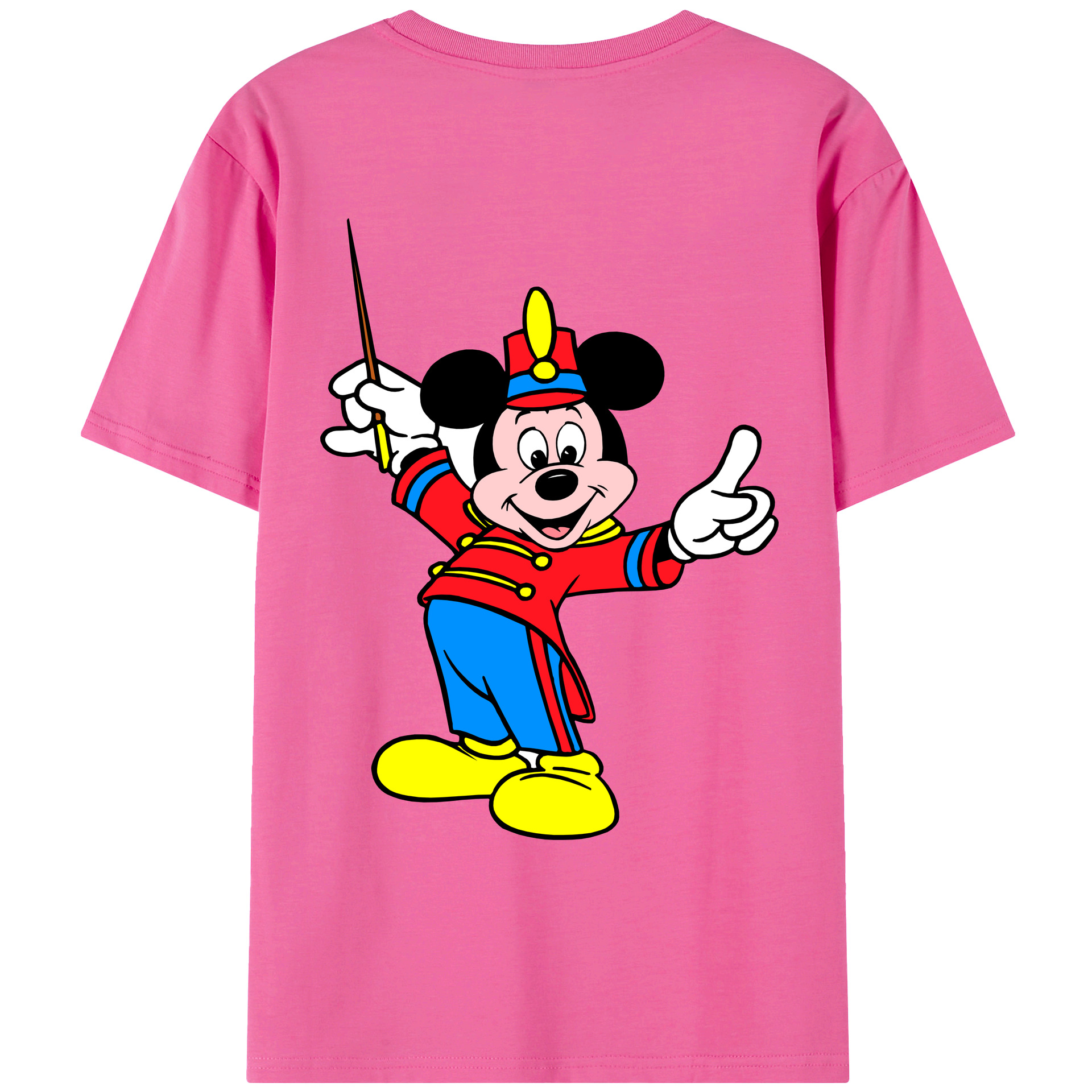 ミッキーマウス Mickey Mouse レディース半袖Tシャツ(バックプリント)